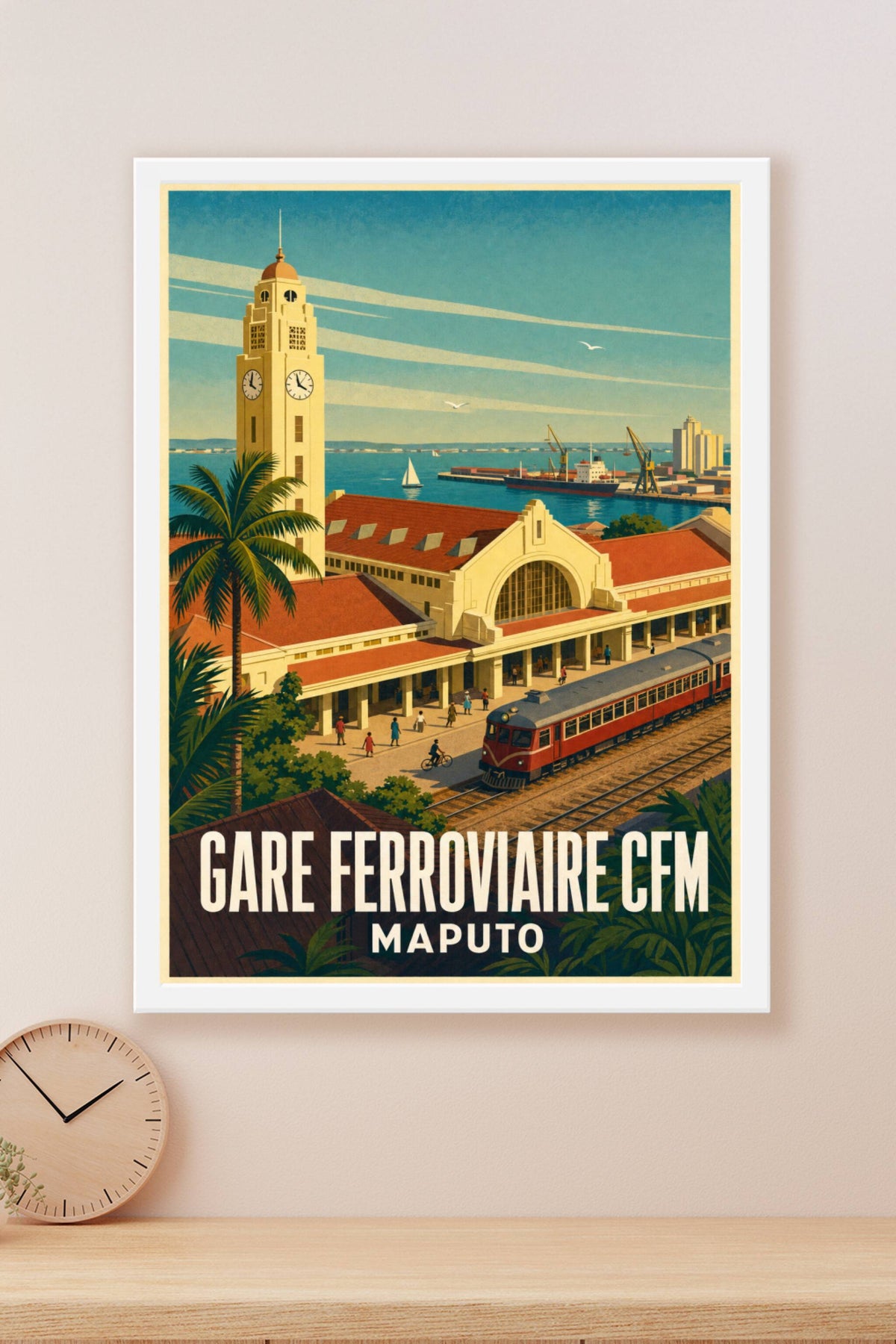 Affiche de Maputo, poster Gare Centrale CFM