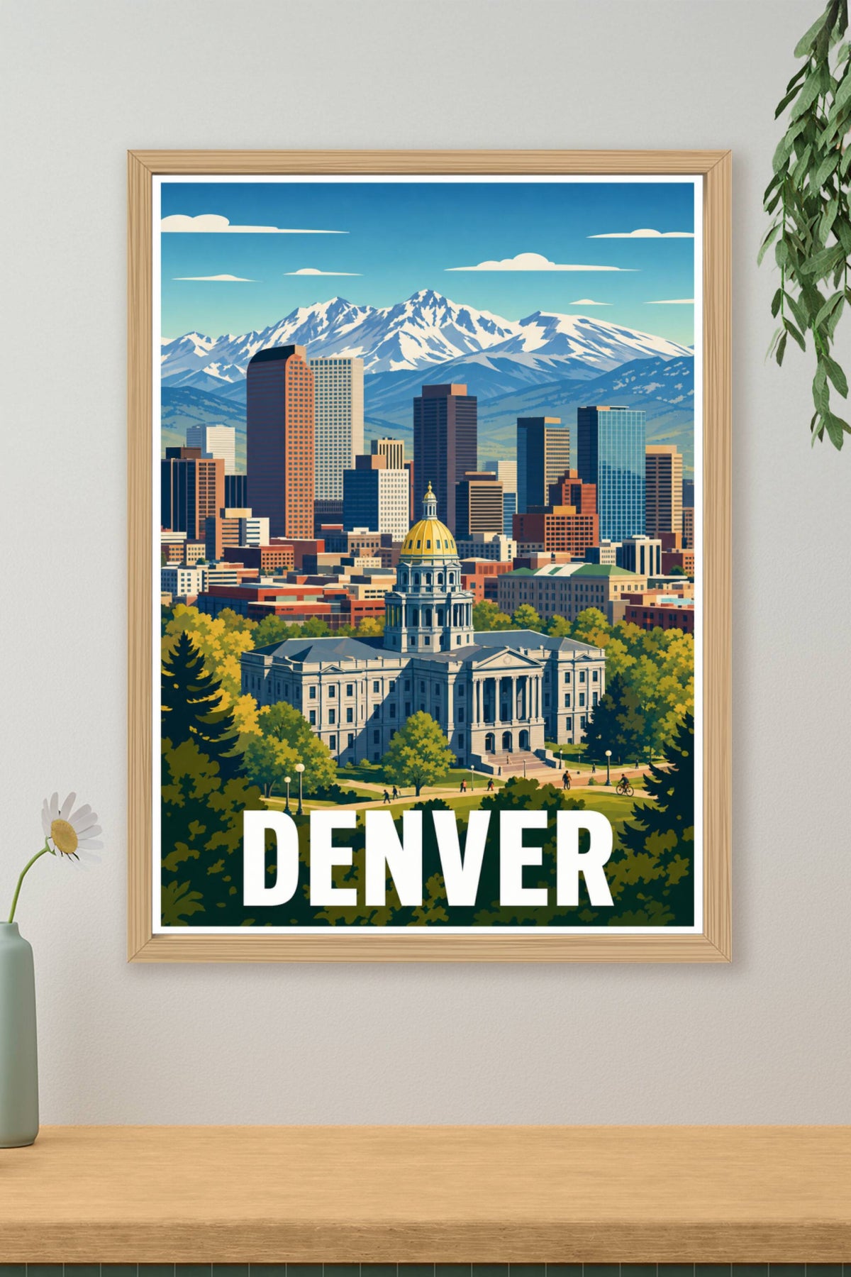 Affiche de Denver, poster montagnes Rocheuses