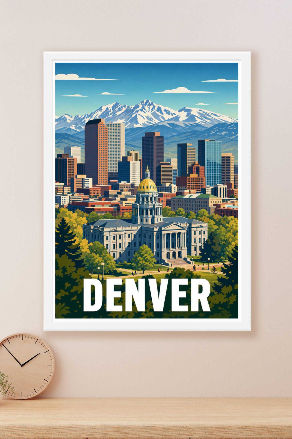 Affiche de Denver, poster montagnes Rocheuses