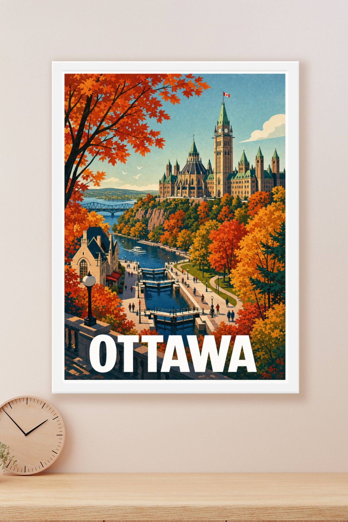 Affiche d'Ottawa, poster automne au Canada
