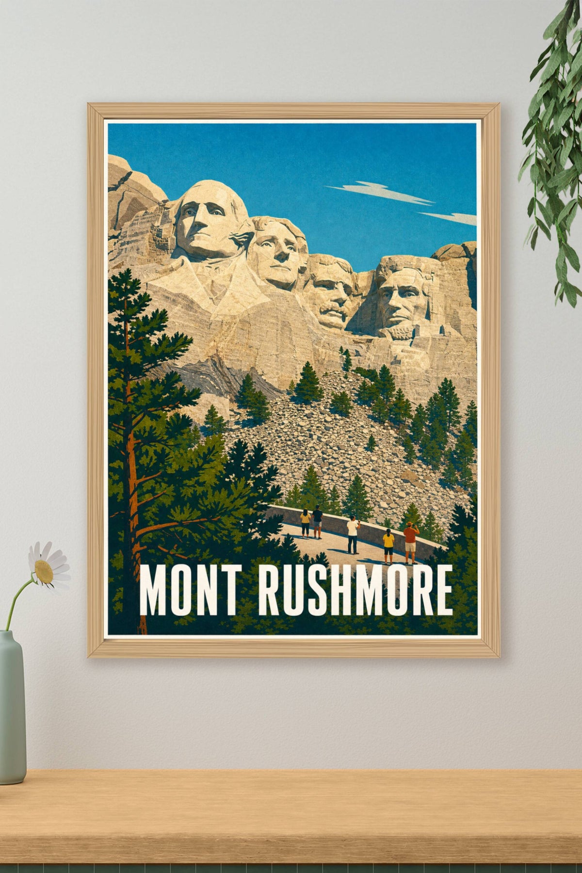 Affiche du Mont Rushmore, poster présidents US