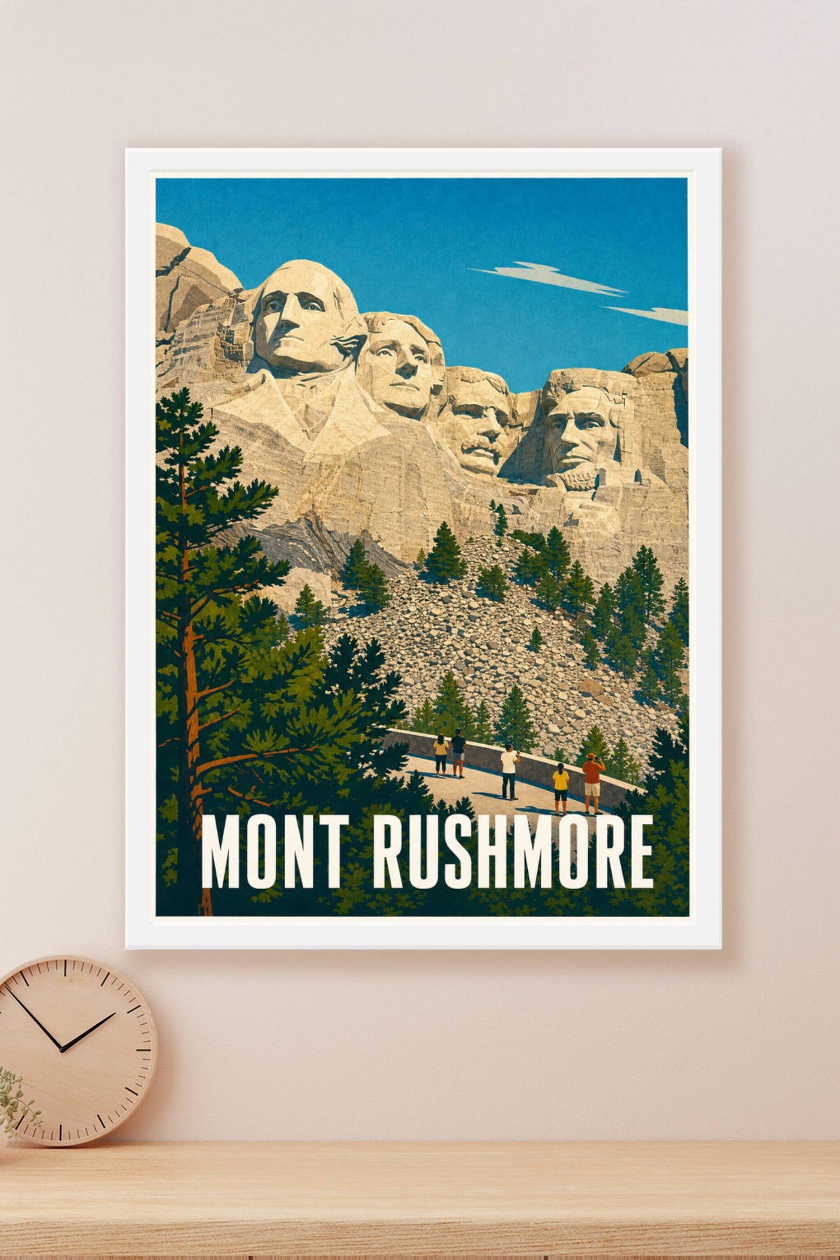 Affiche du Mont Rushmore, poster présidents US