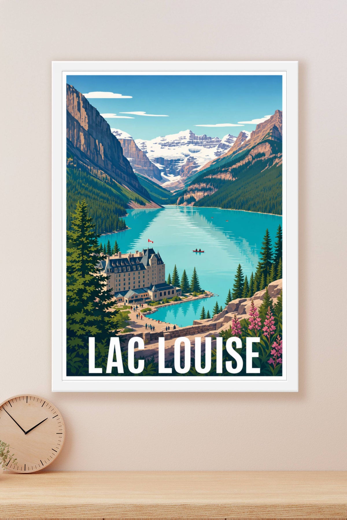 Affiche du Lac Louise, poster Canada vintage