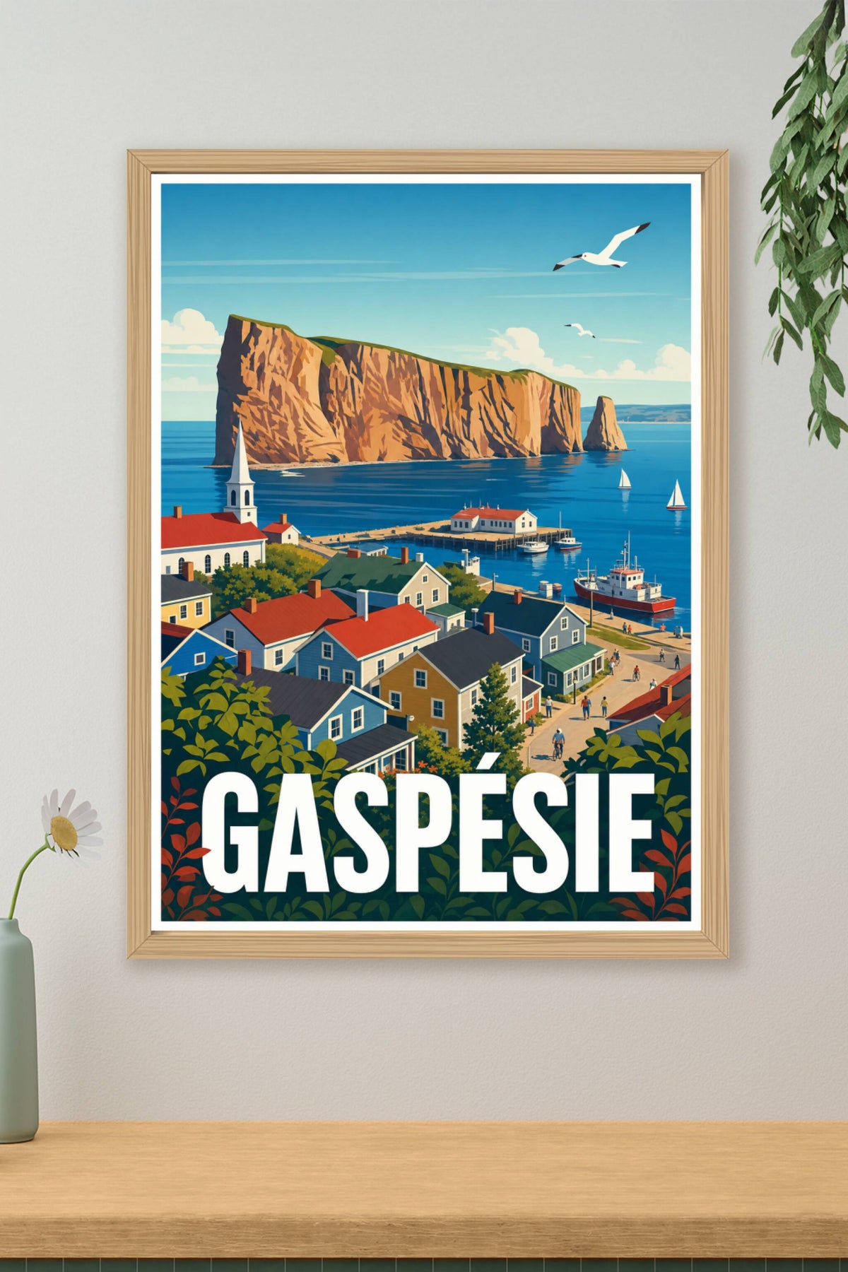 Affiche de Gaspésie, poster du Rocher Percé