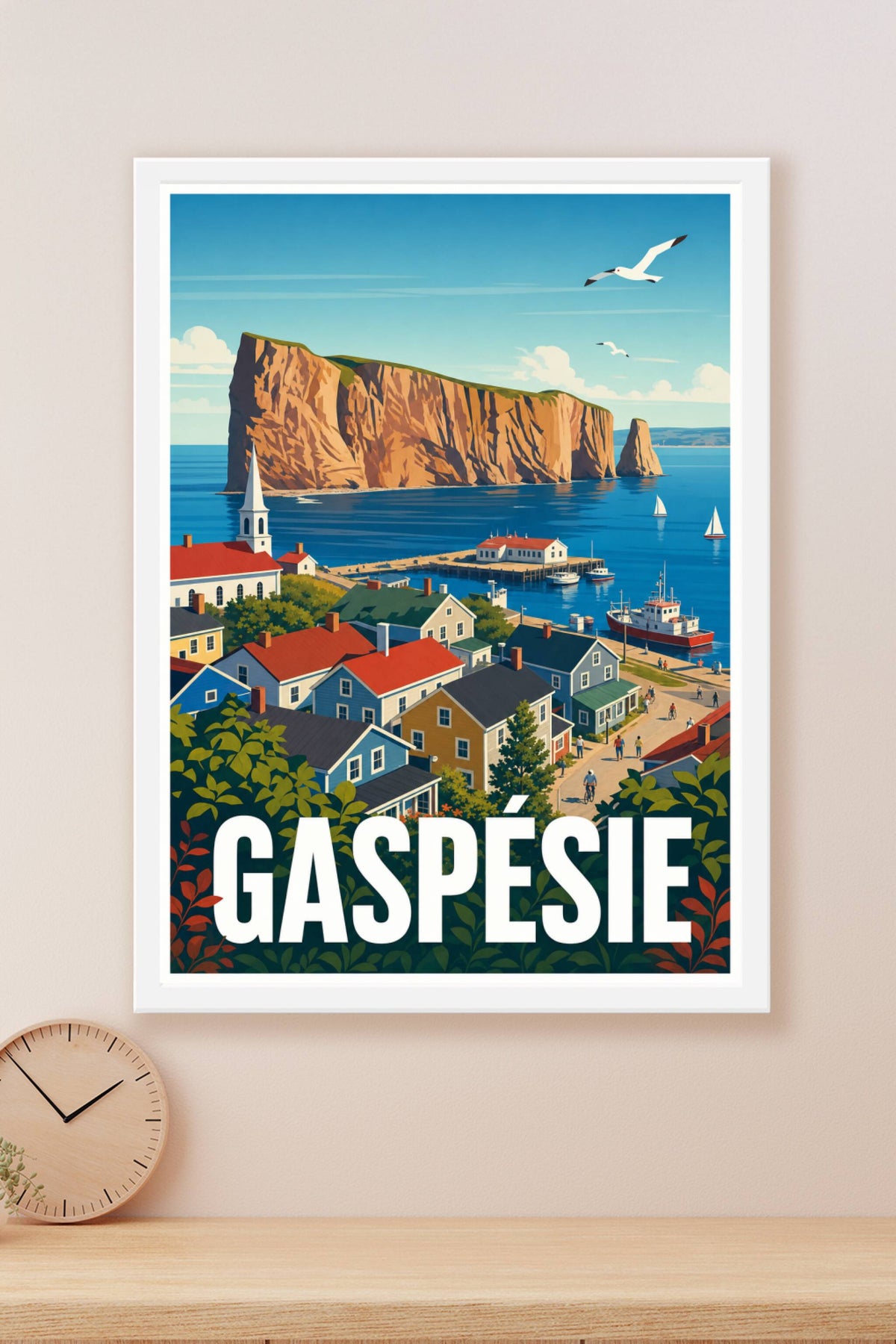 Affiche de Gaspésie, poster du Rocher Percé