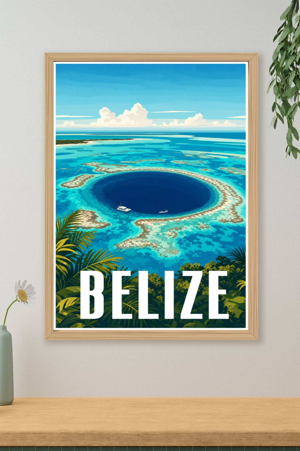 Affiche du Belize, poster Grand Trou Bleu