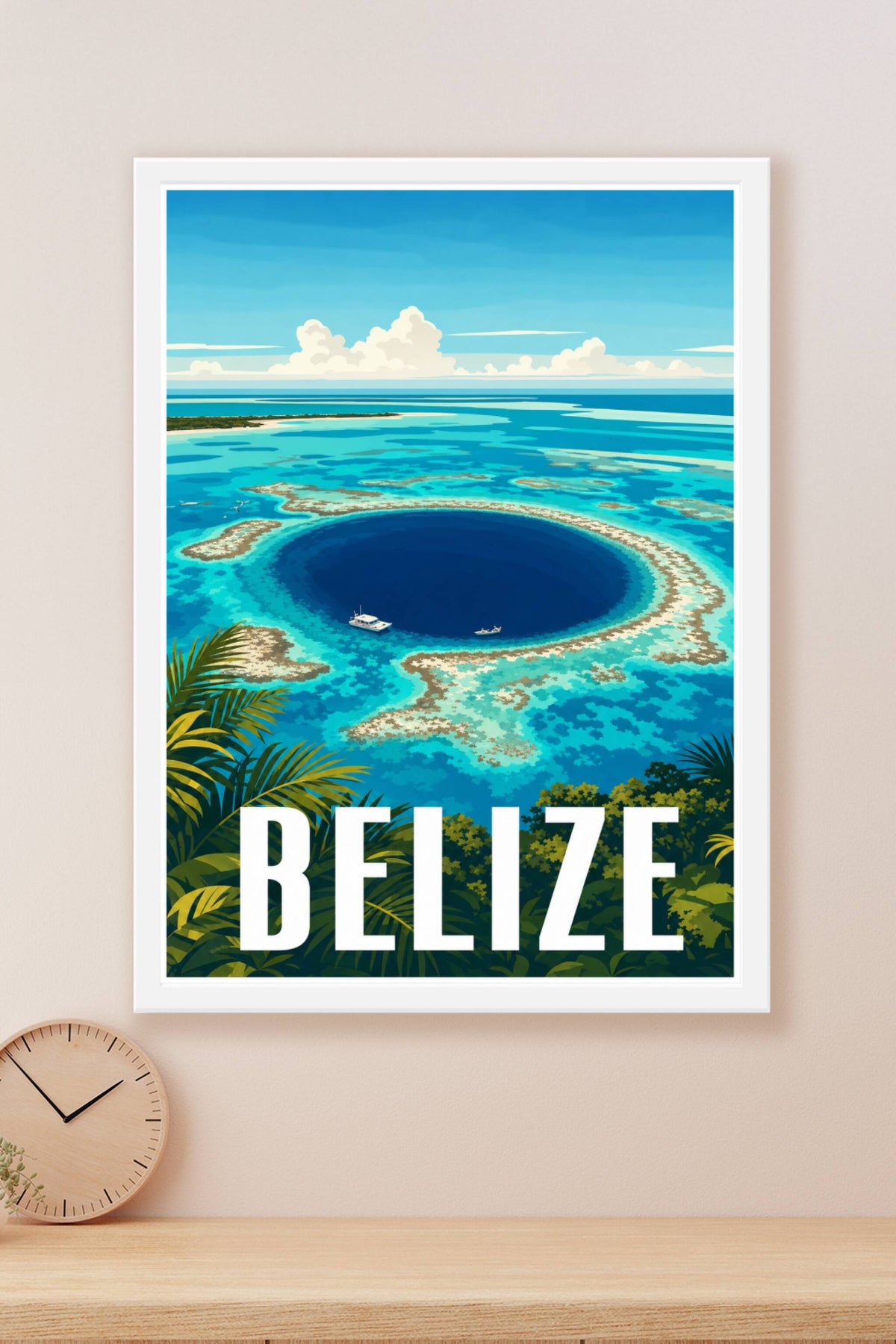 Affiche du Belize, poster Grand Trou Bleu