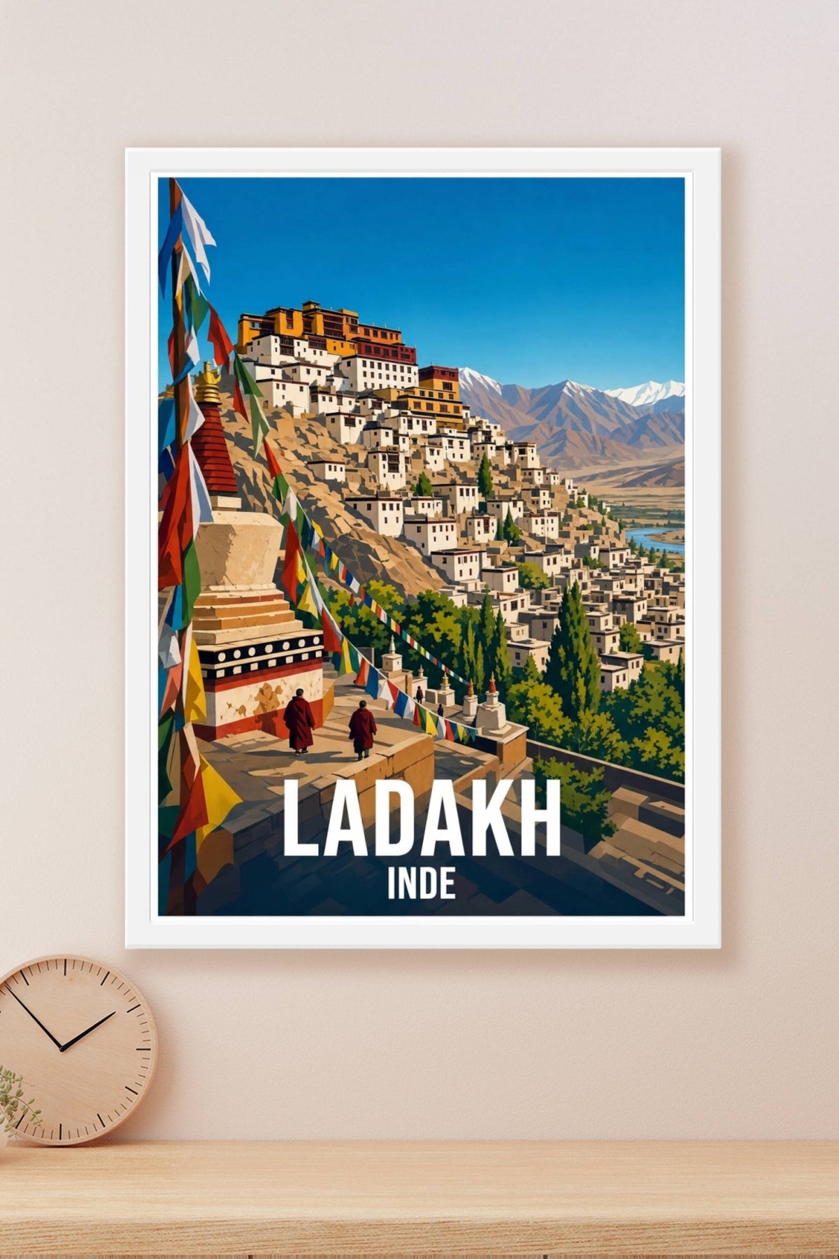 Affiche du Ladakh, poster monastère de Thiksey
