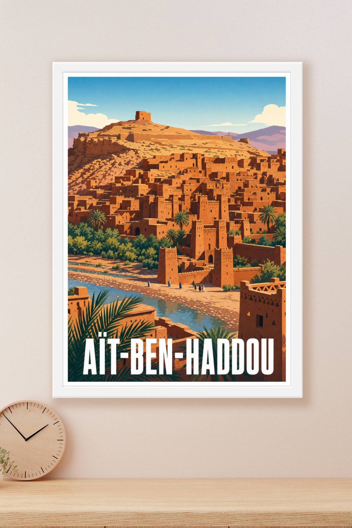 Affiche d'Aït-Ben-Haddou, poster ksar marocain