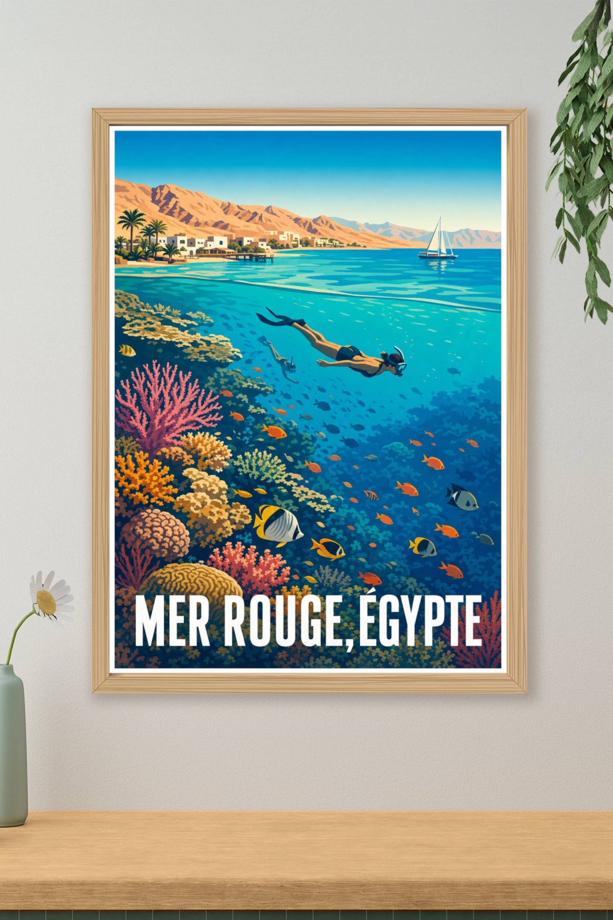 Poster de la Mer Rouge, Égypte, fonds marins