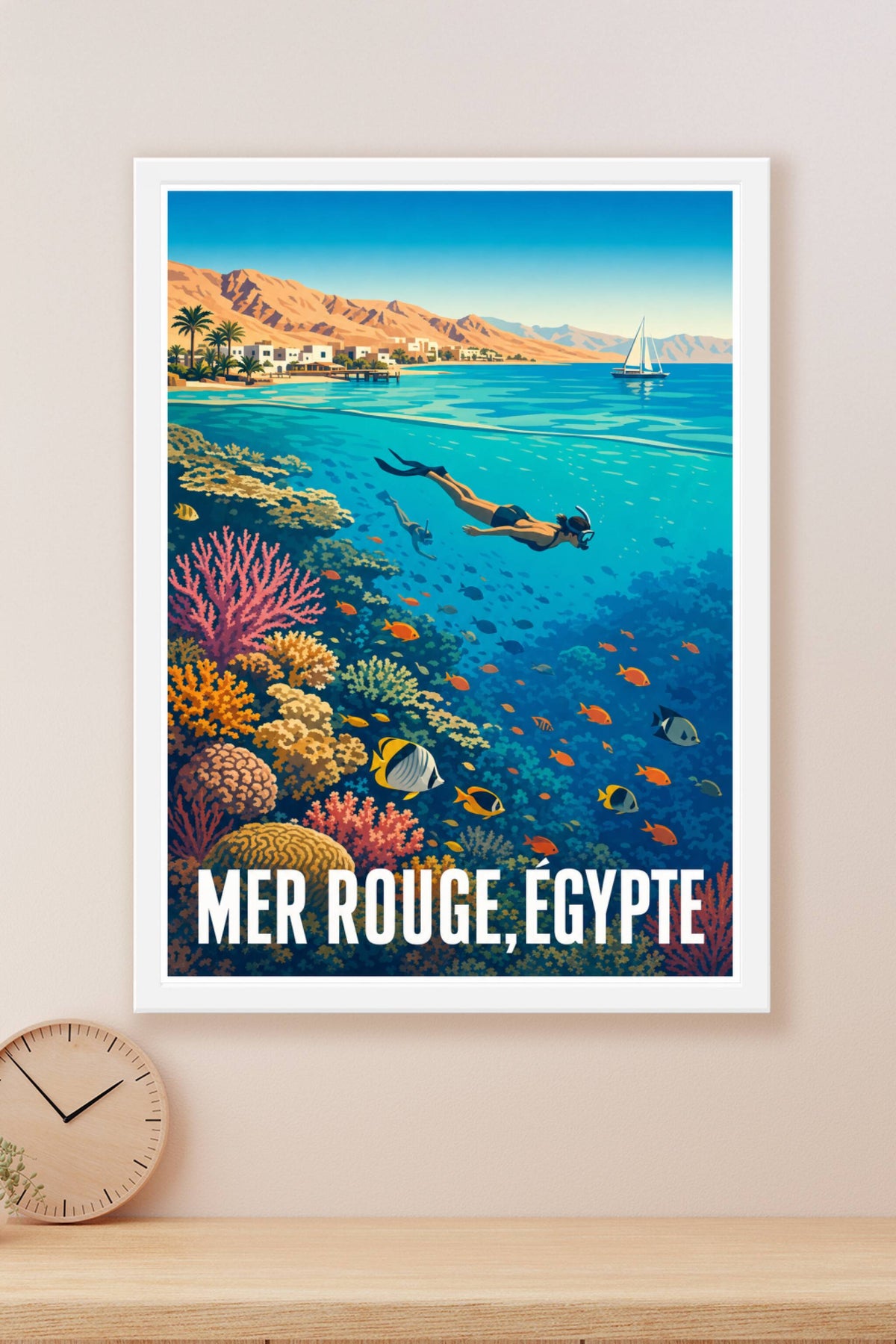 Poster de la Mer Rouge, Égypte, fonds marins