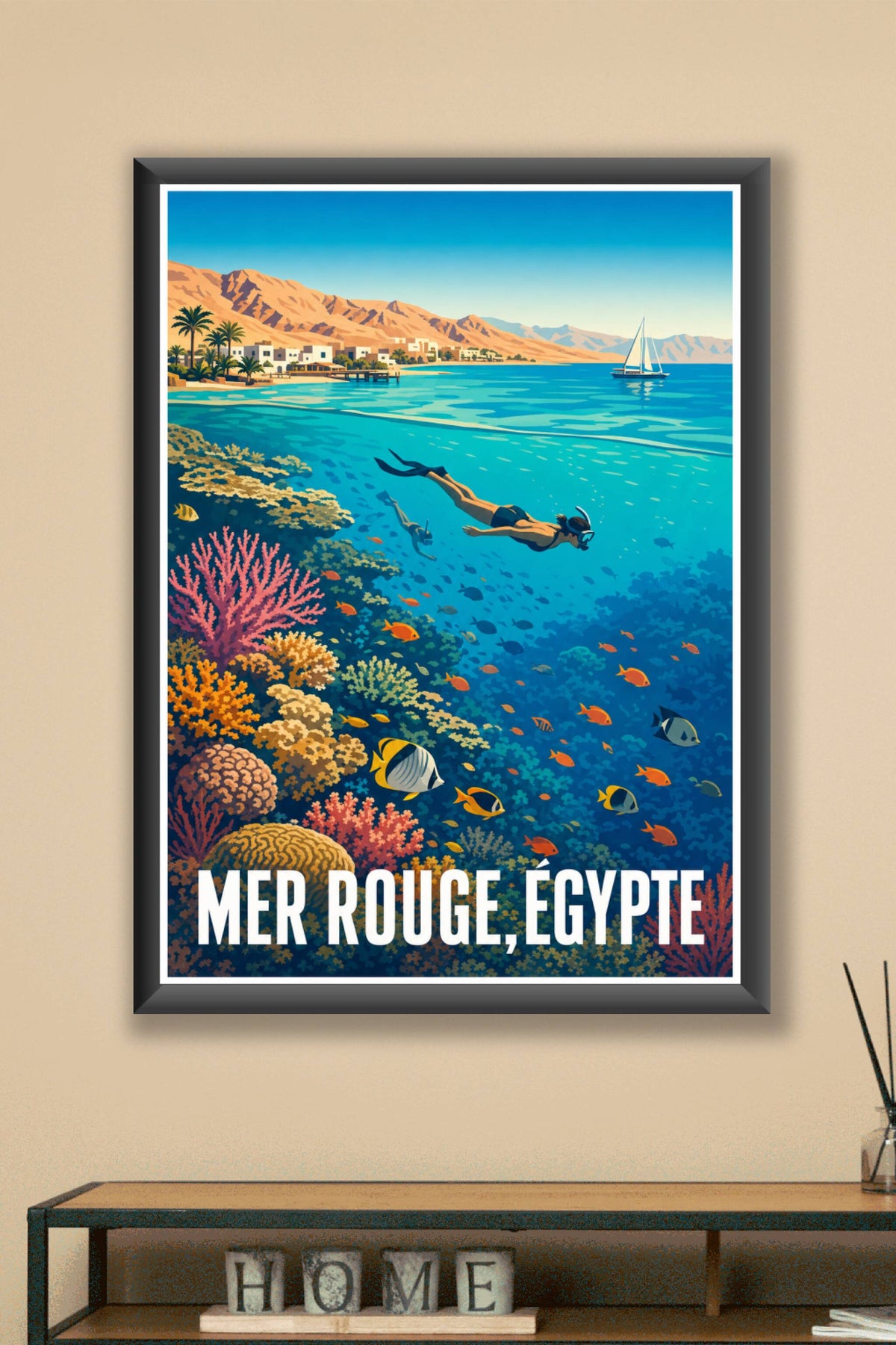 Poster de la Mer Rouge, Égypte, fonds marins