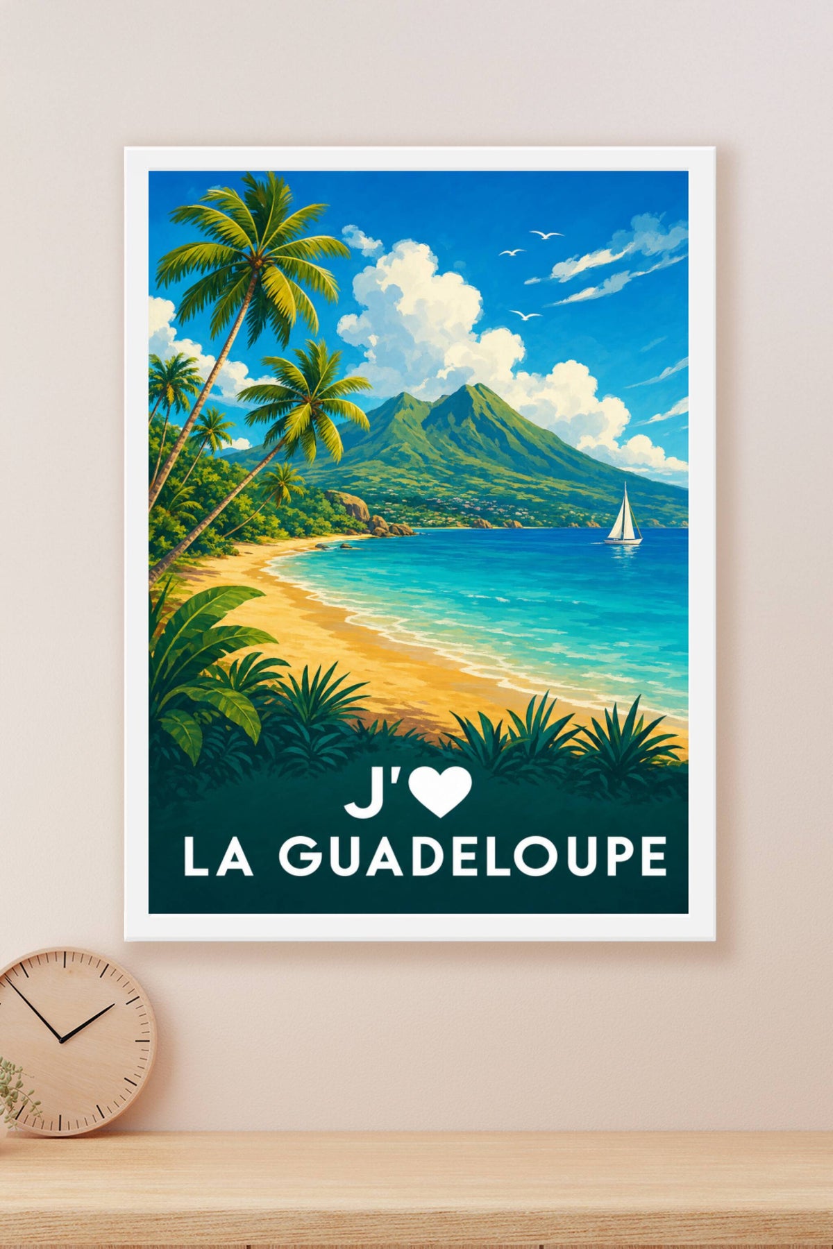 Affiche J'aime la Guadeloupe