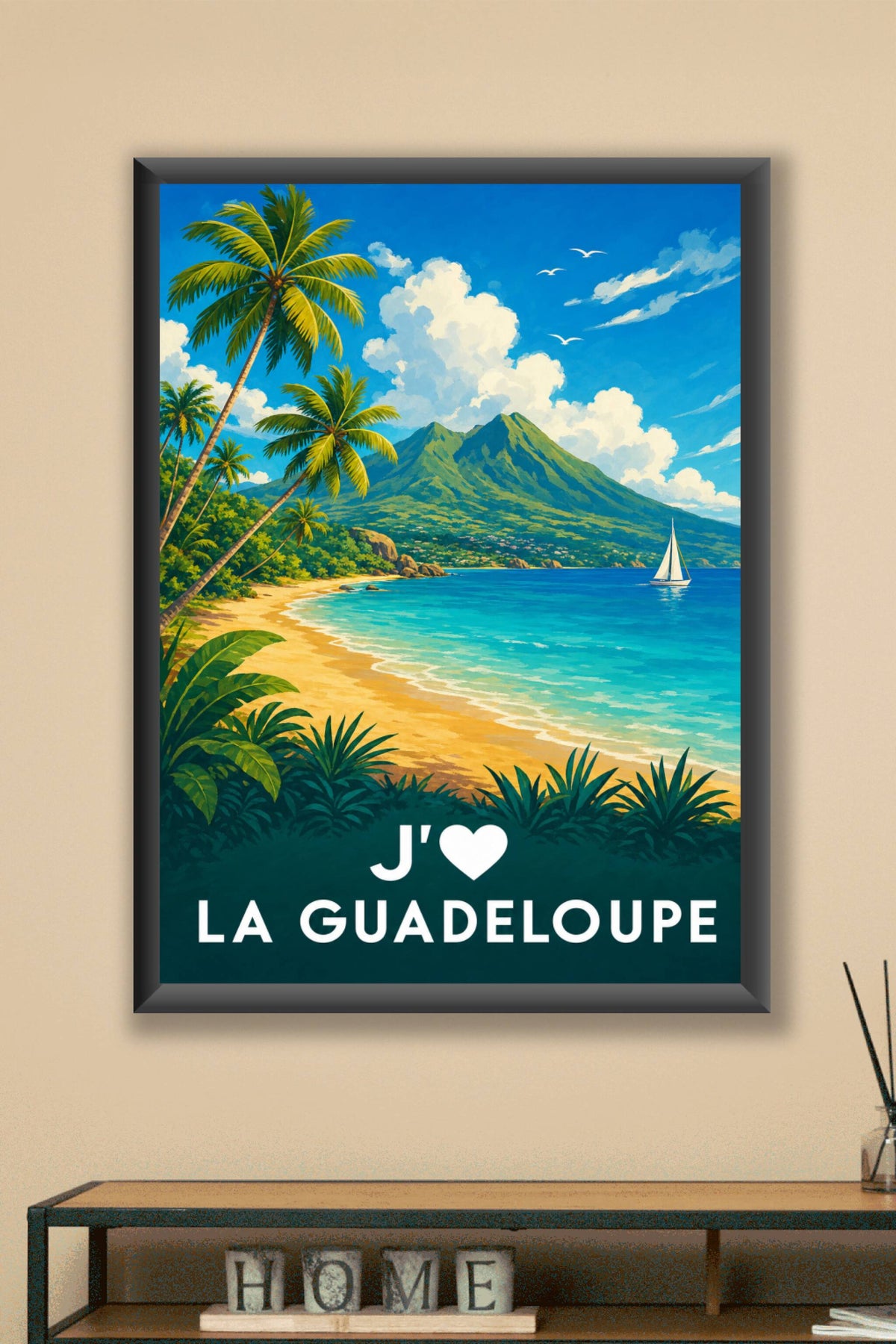 Affiche J'aime la Guadeloupe