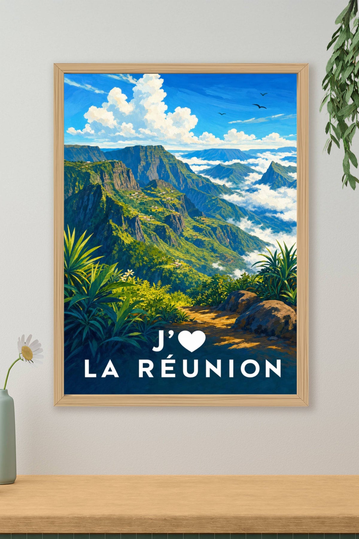 Affiche J'aime La Réunion