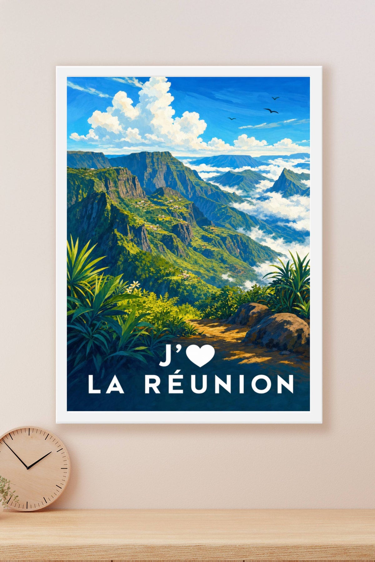 Affiche J'aime La Réunion