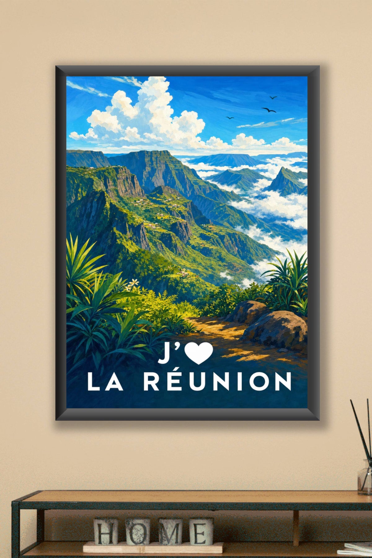 Affiche J'aime La Réunion