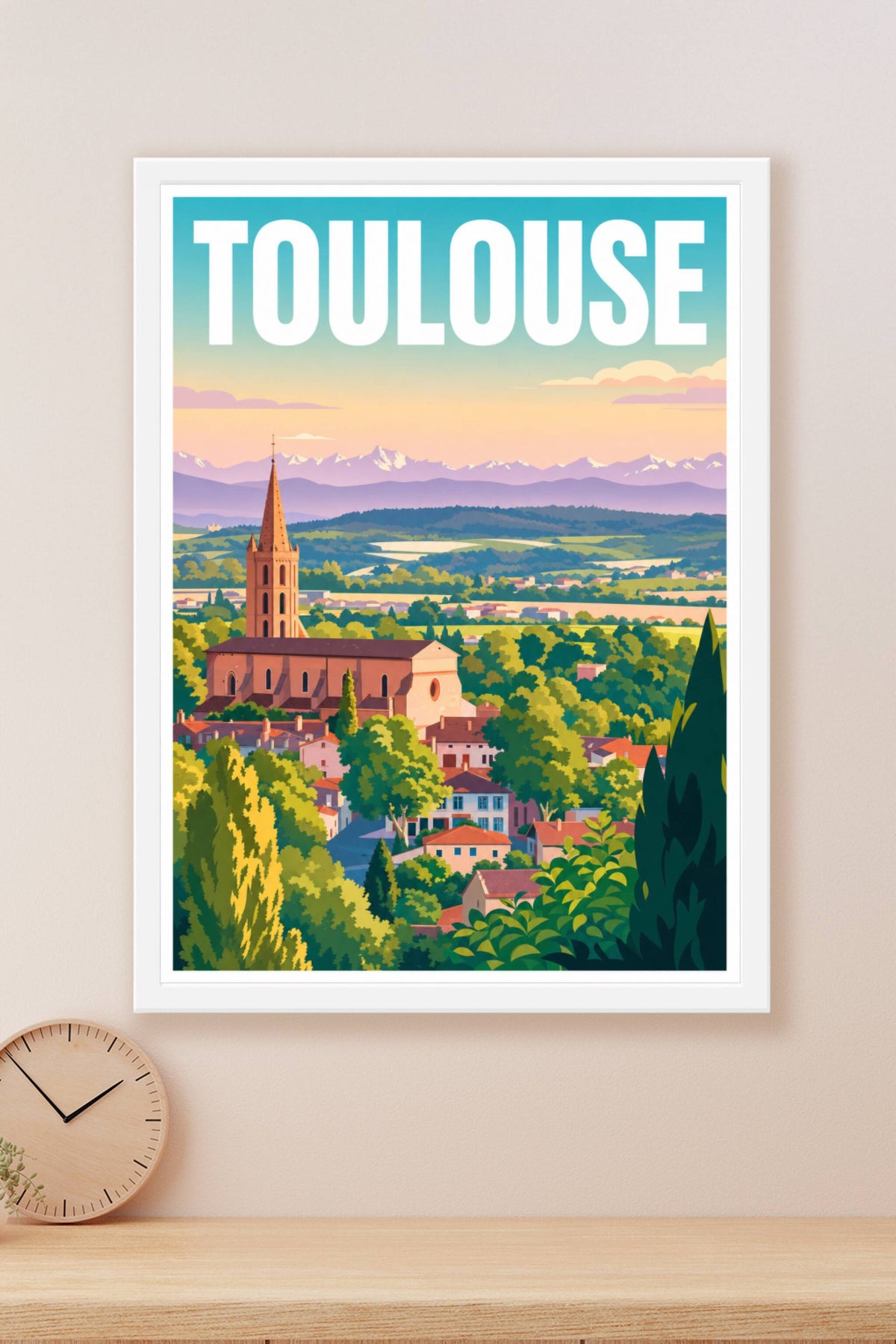 Affiche de Toulouse, poster Pyrénées