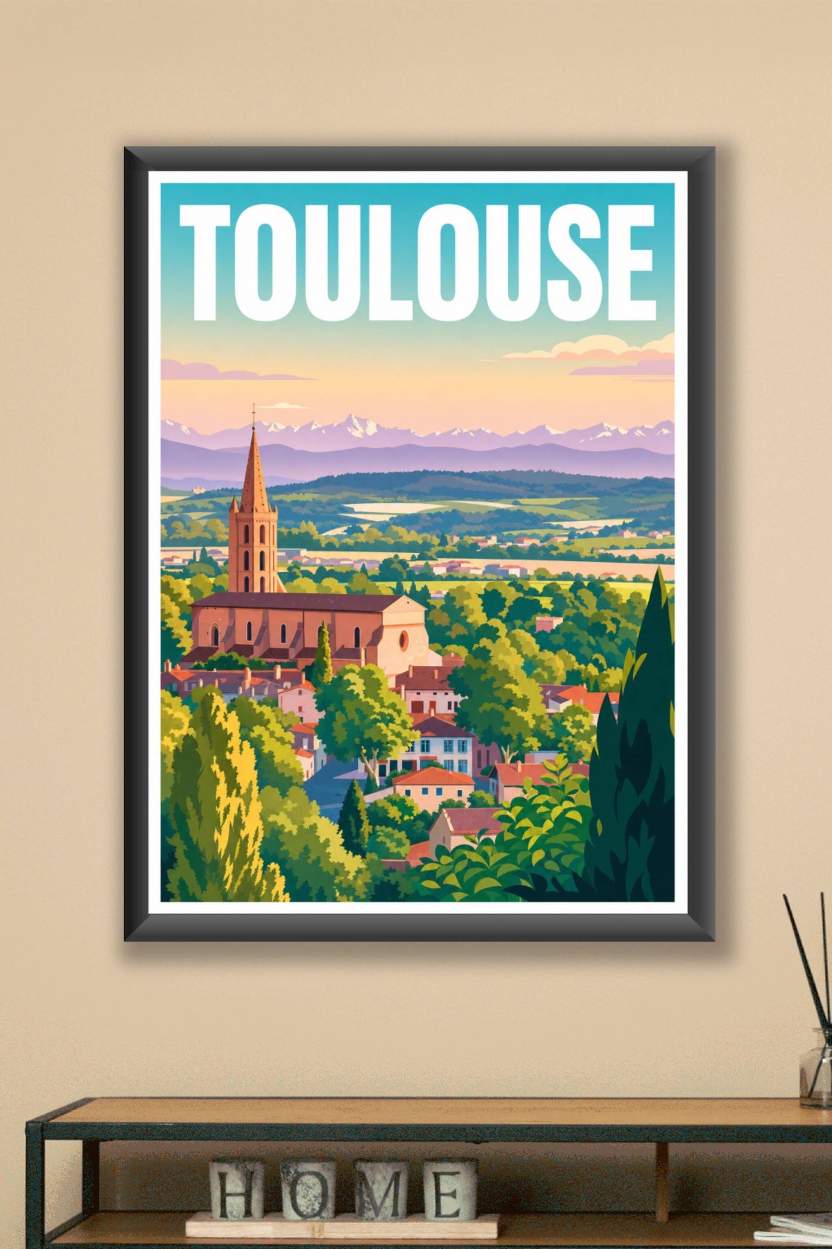 Affiche de Toulouse, poster Pyrénées