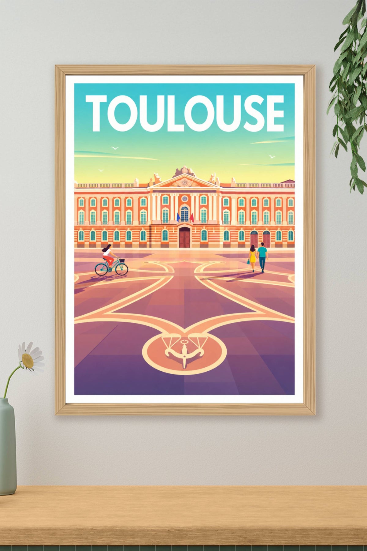 Affiche de Toulouse, poster Place du Capitole
