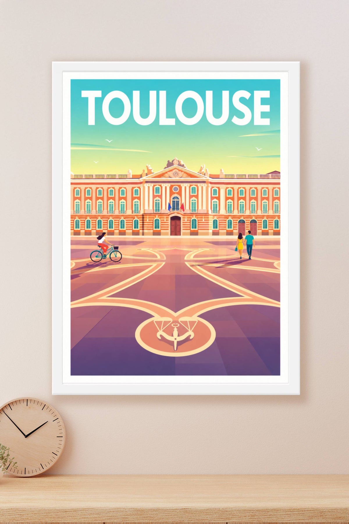 Affiche de Toulouse, poster Place du Capitole