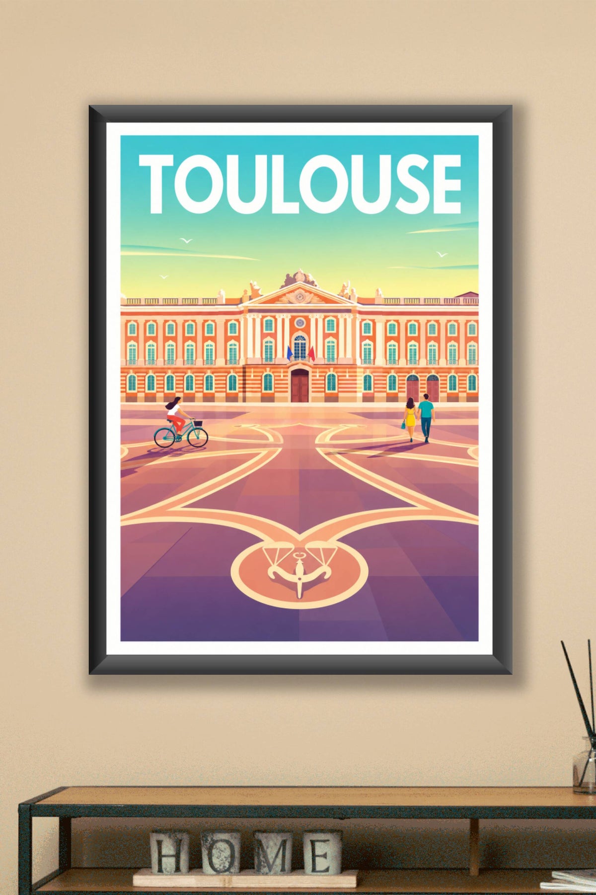Affiche de Toulouse, poster Place du Capitole