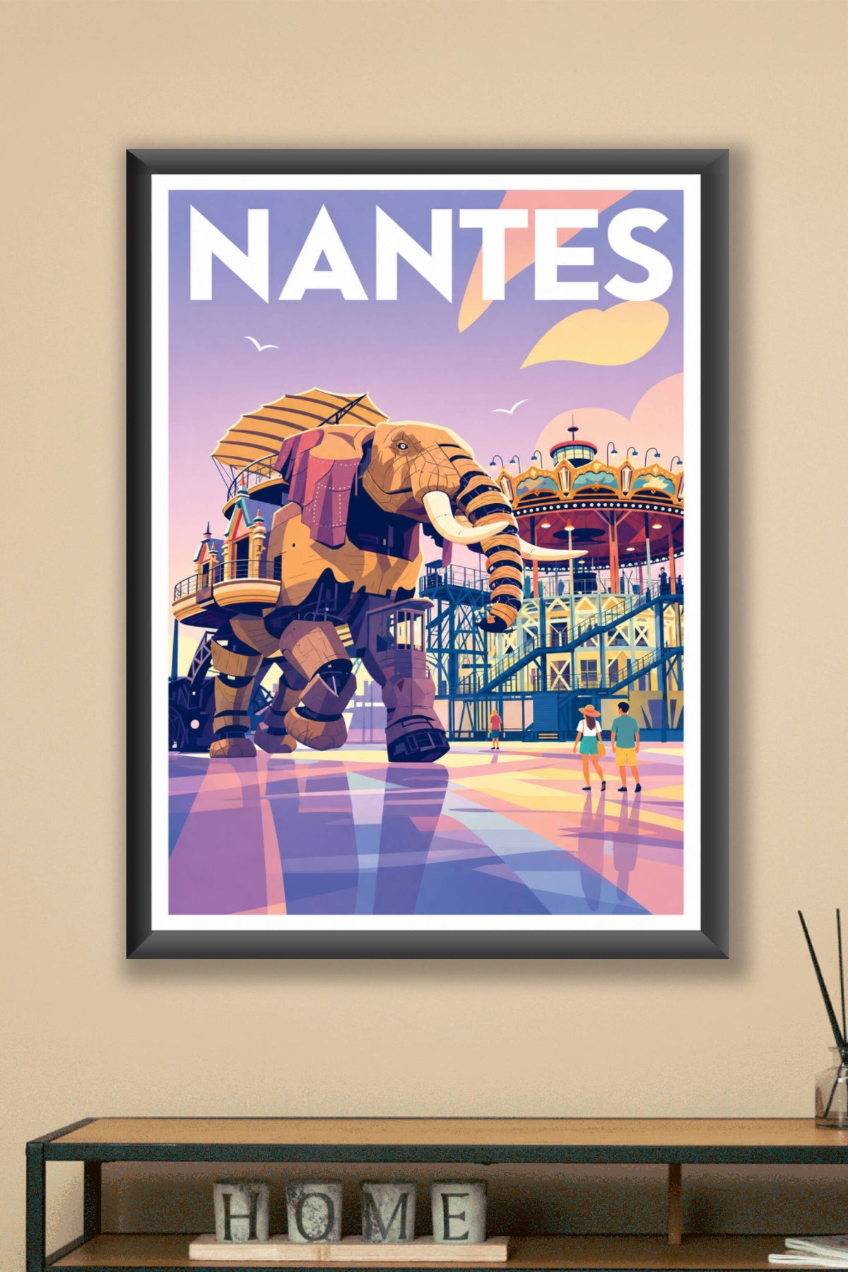 Poster de Nantes, l'éléphant mécanique