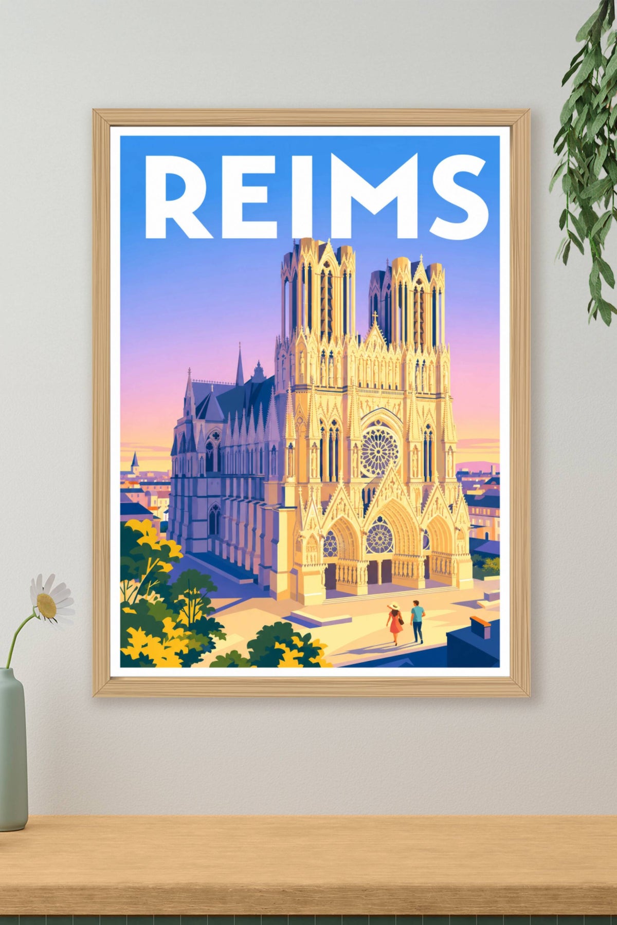 Affiche de Reims, poster de la cathédrale