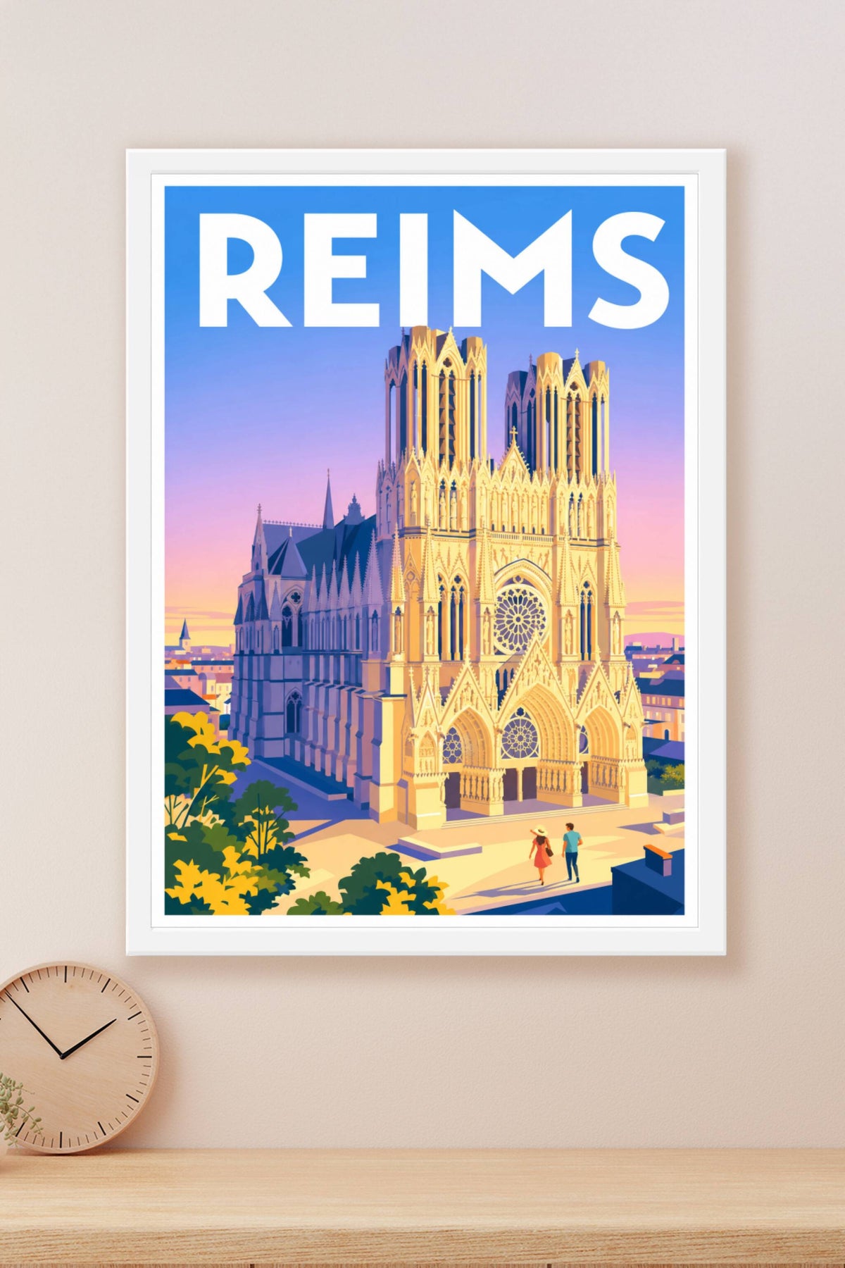 Affiche de Reims, poster de la cathédrale