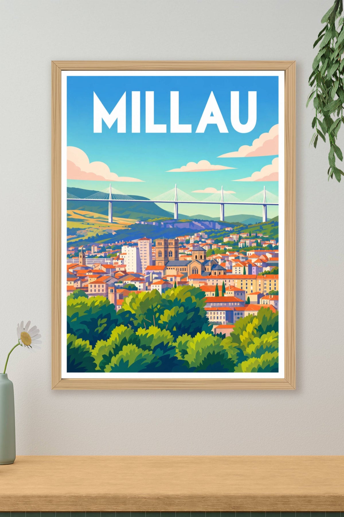 Affiche de Millau, poster du viaduc