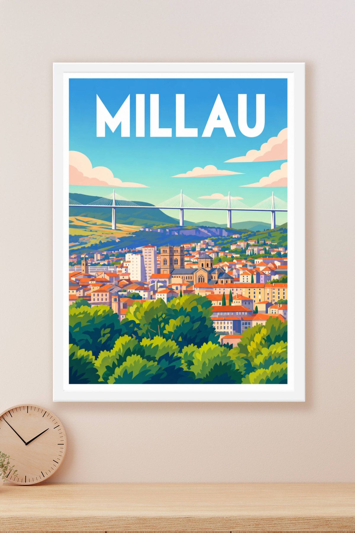 Affiche de Millau, poster du viaduc