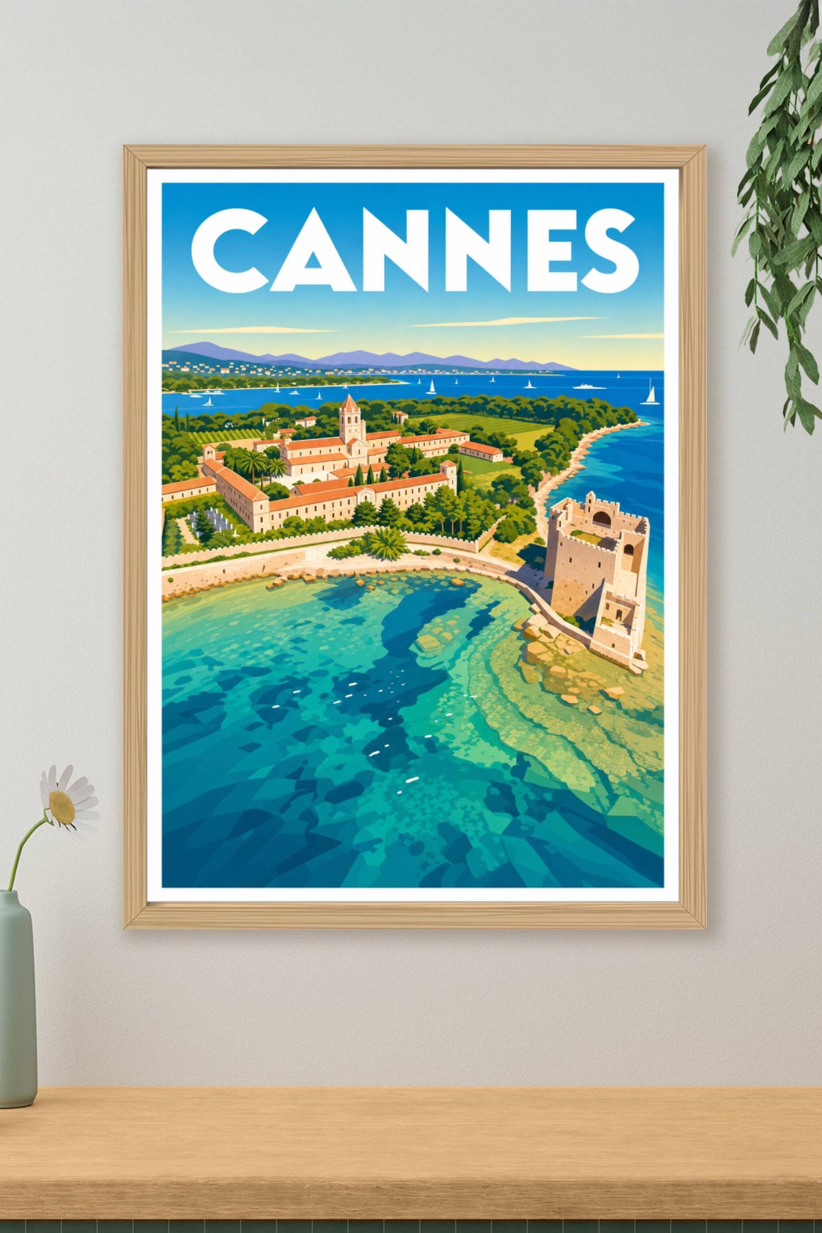 Affiche de Cannes, poster Île Saint-Honorat