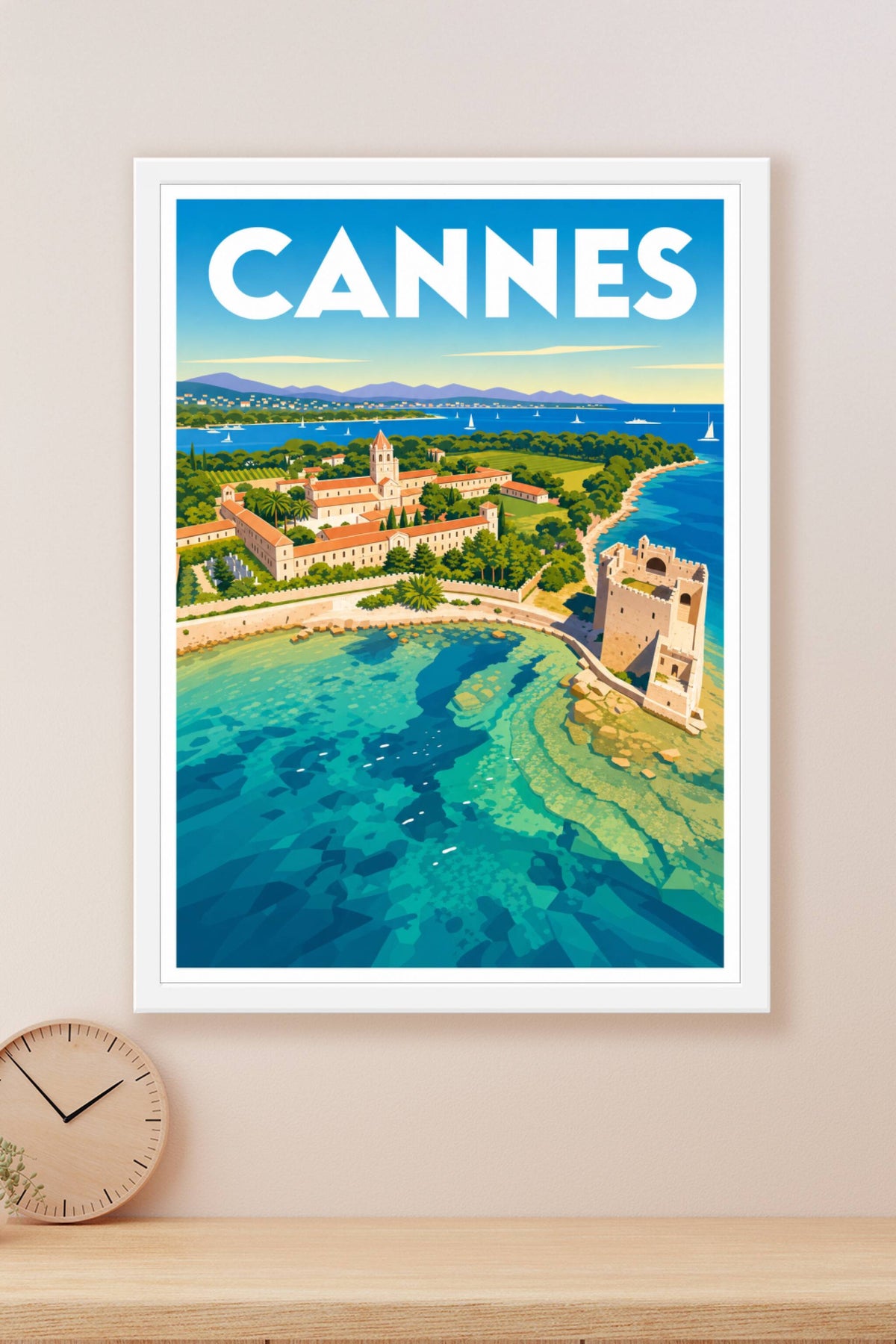 Affiche de Cannes, poster Île Saint-Honorat