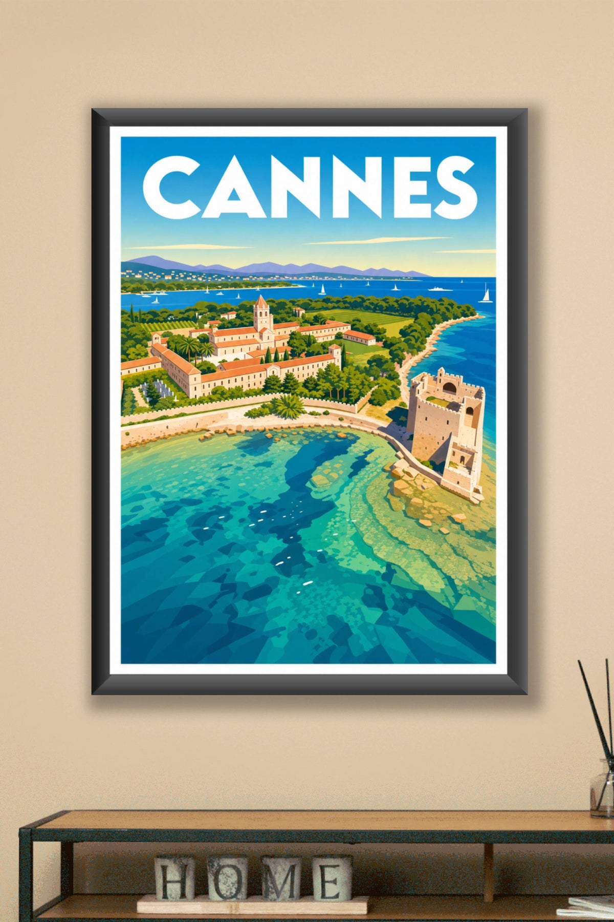 Affiche de Cannes, poster Île Saint-Honorat