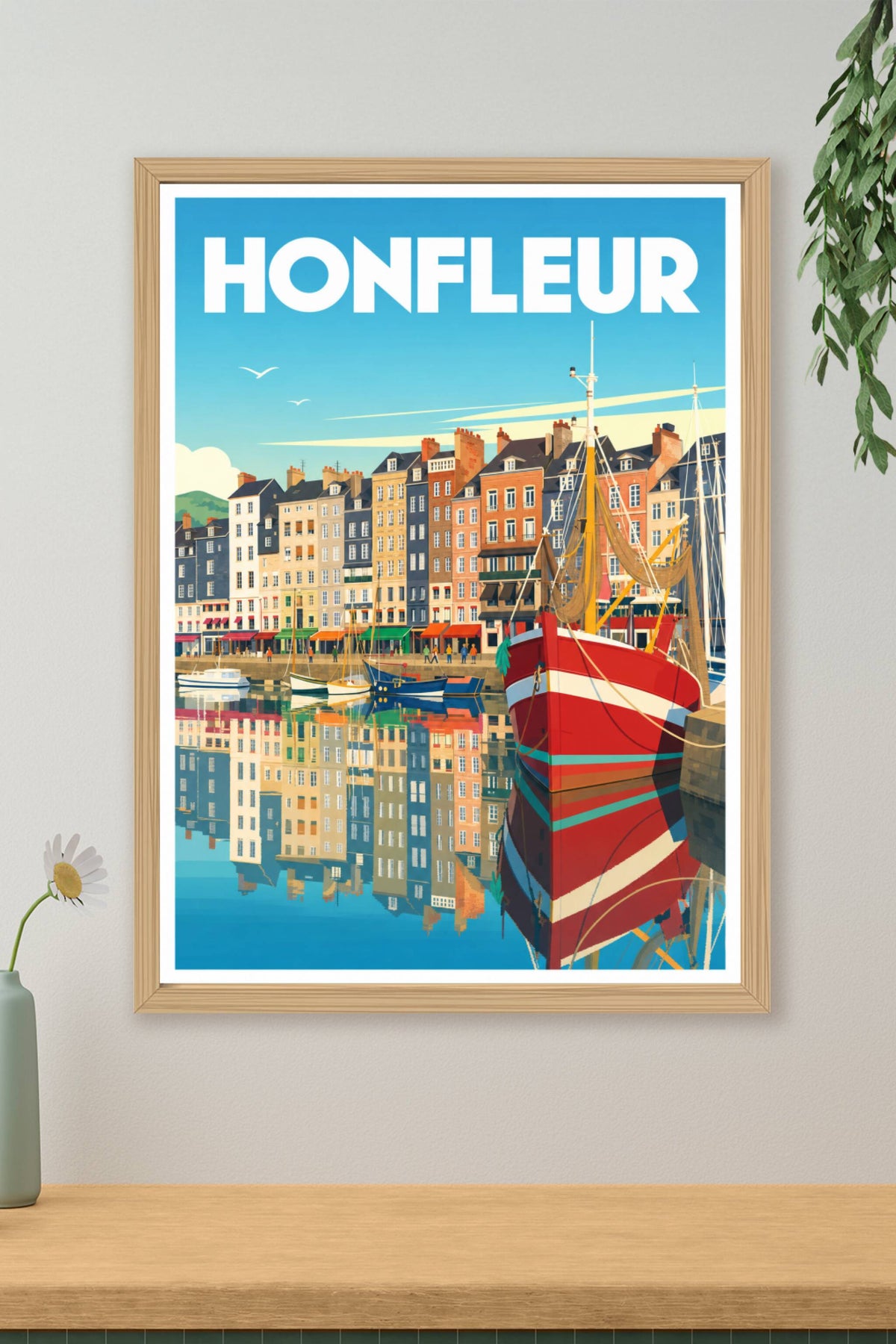 Affiche de Honfleur, poster Vieux Bassin