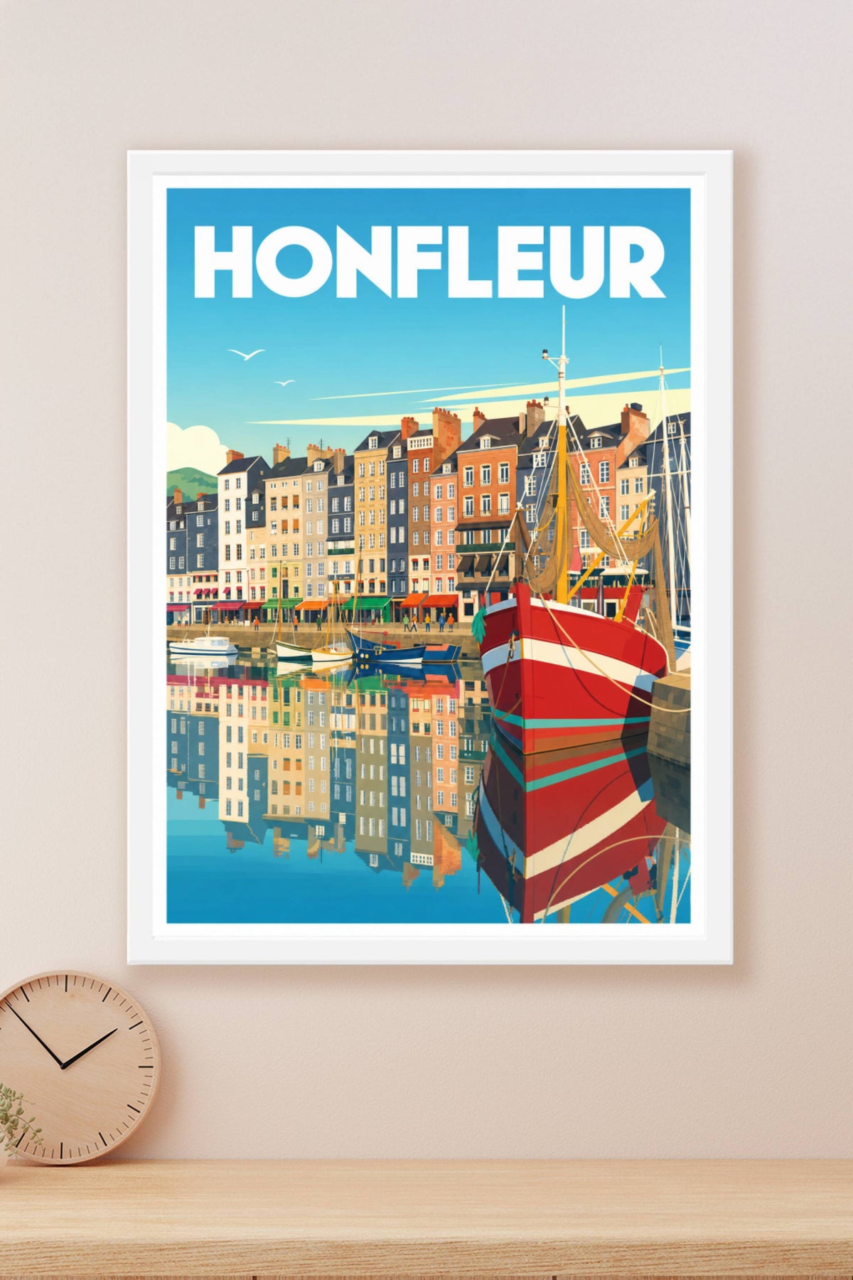 Affiche de Honfleur, poster Vieux Bassin