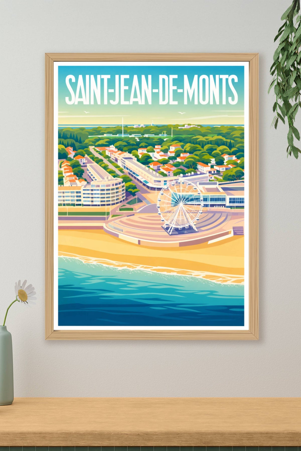 Affiche Saint-Jean-de-Monts, Grande Roue