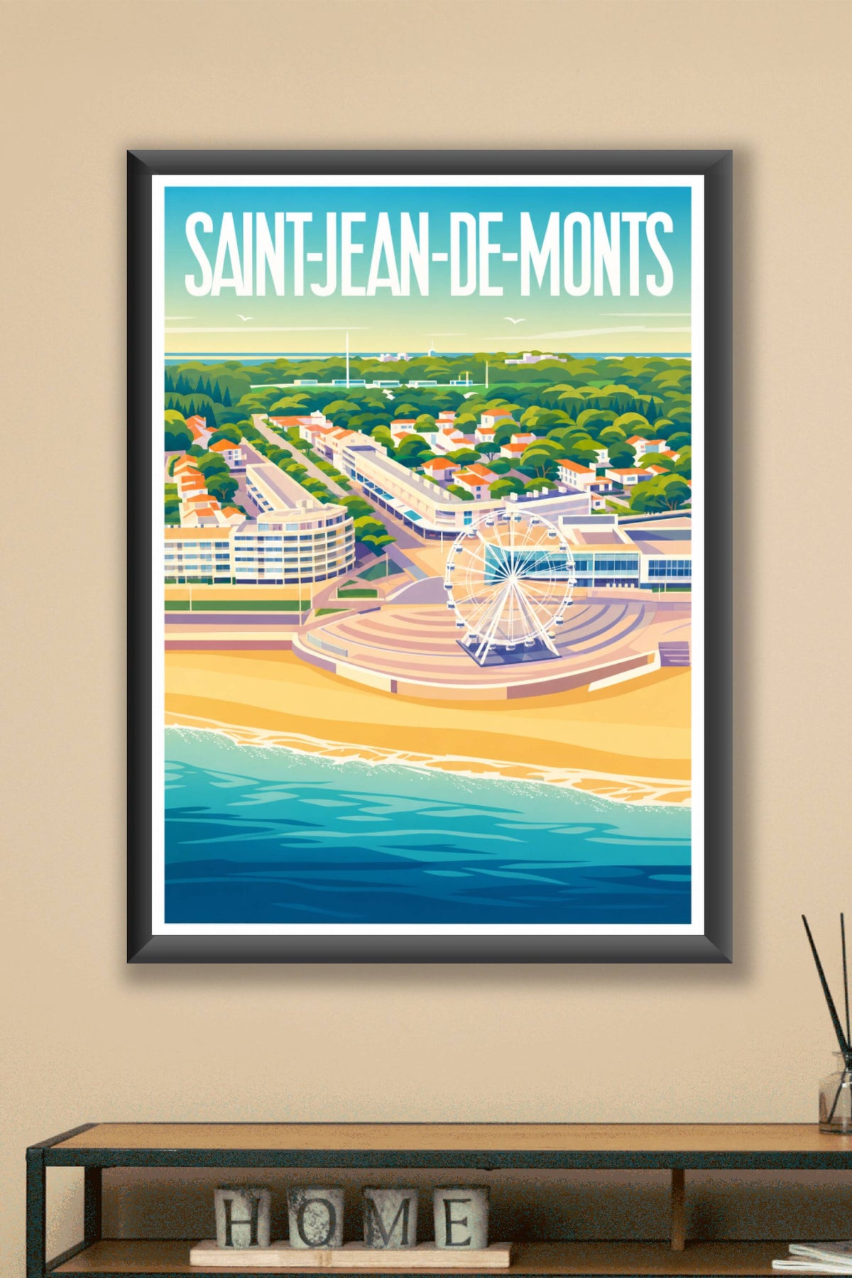 Affiche Saint-Jean-de-Monts, Grande Roue