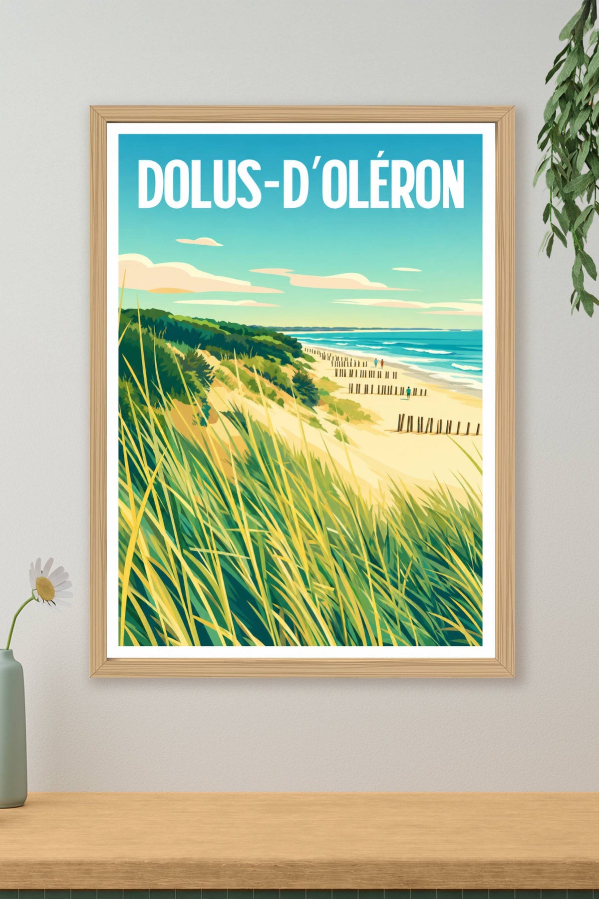 Affiche de Dolus-d'Oléron, poster dunes de sable