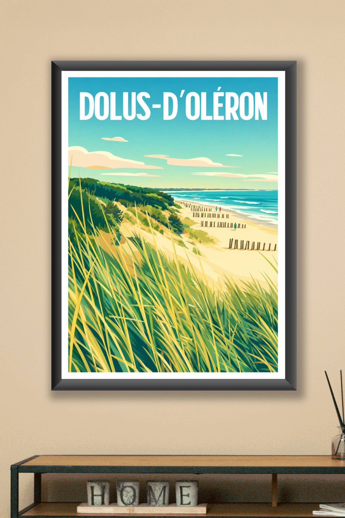 Affiche de Dolus-d'Oléron, poster dunes de sable