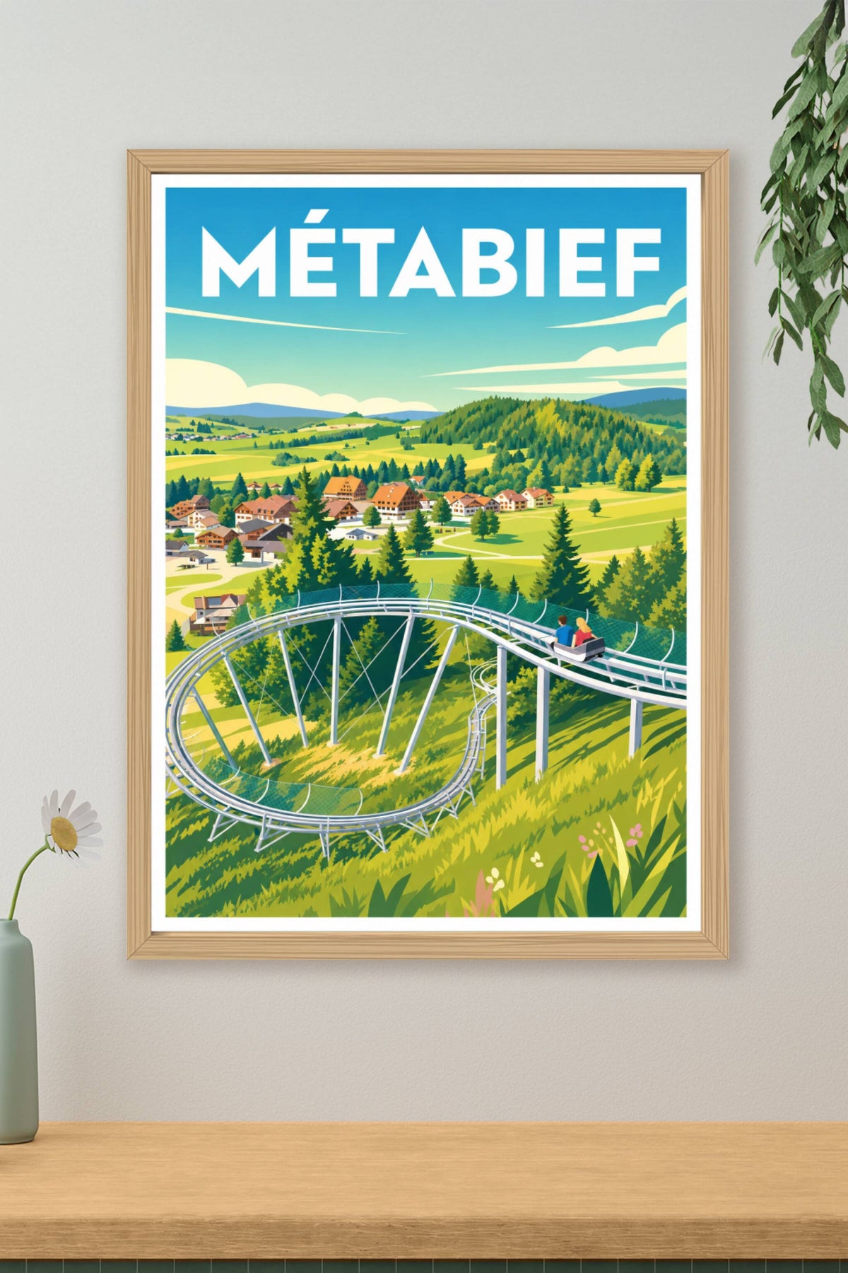 Poster de Métabief, luge d'été Jura