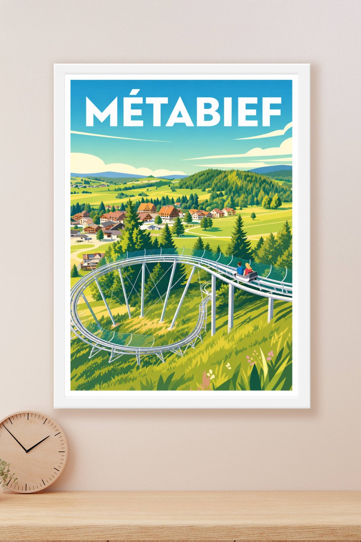 Poster de Métabief, luge d'été Jura