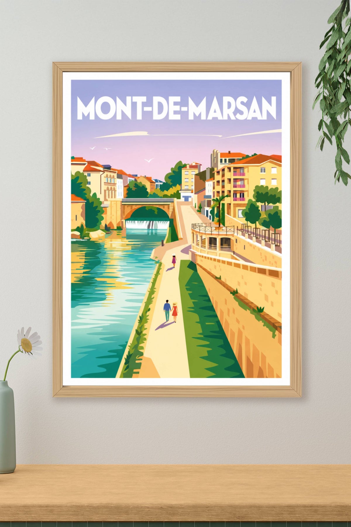 Affiche de Mont-de-Marsan, poster Landes