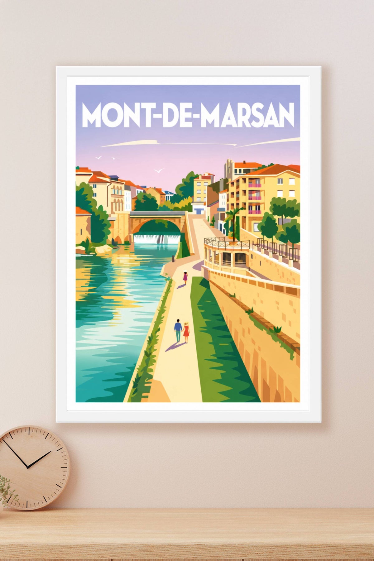 Affiche de Mont-de-Marsan, poster Landes