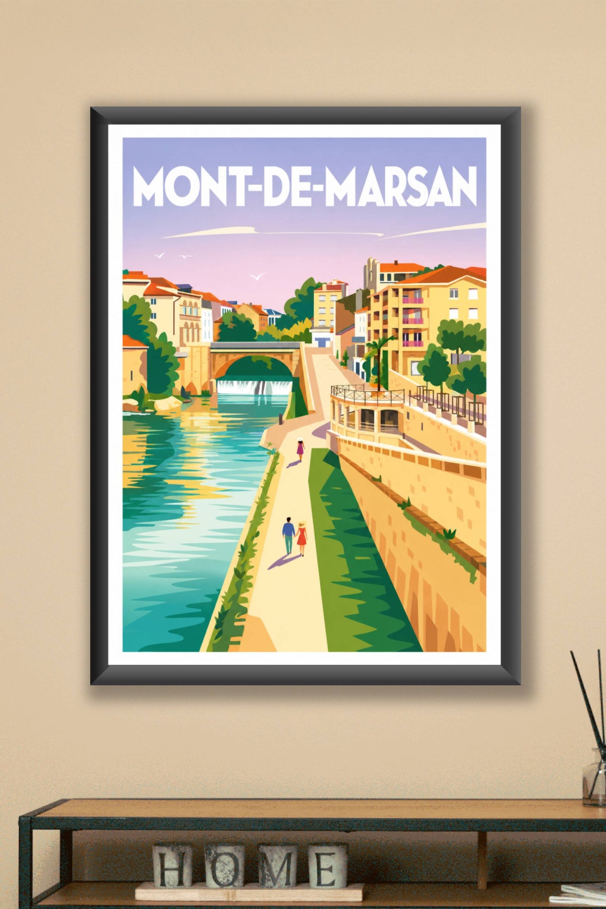 Affiche de Mont-de-Marsan, poster Landes
