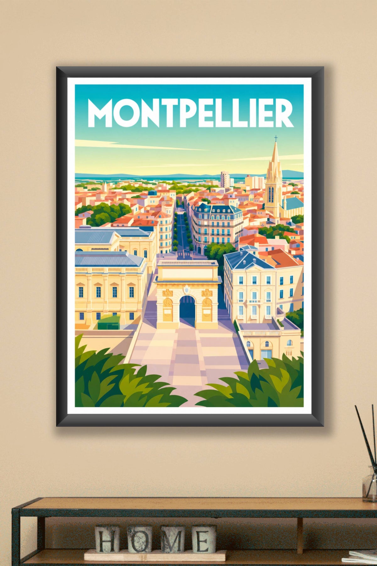 Affiche de Montpellier, poster Arc de Triomphe