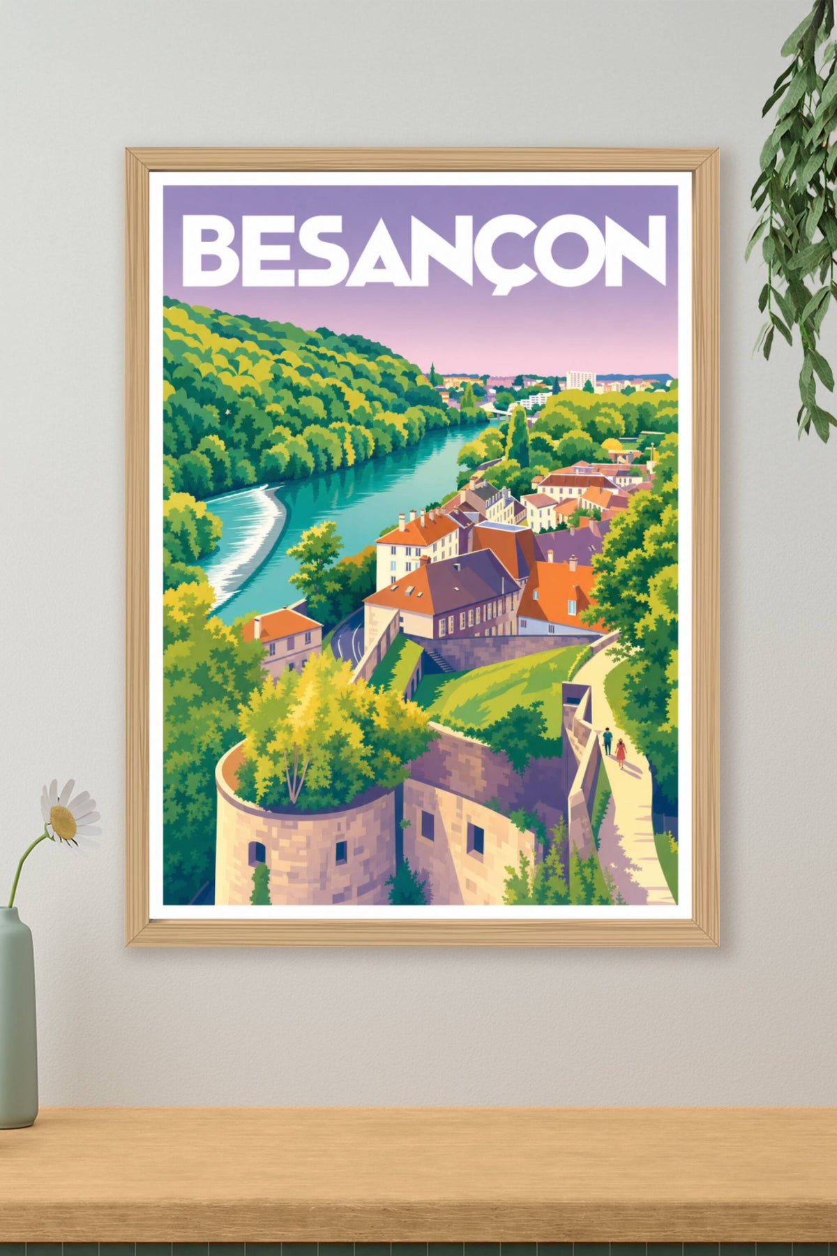 Affiche de Besançon, poster citadelle Vauban