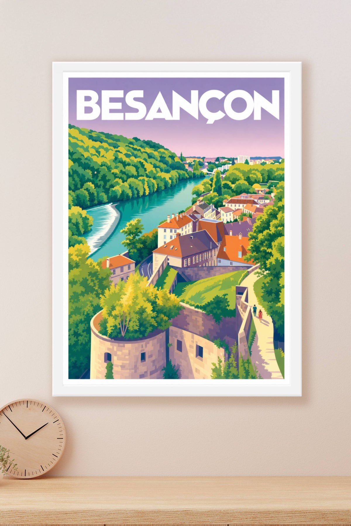 Affiche de Besançon, poster citadelle Vauban