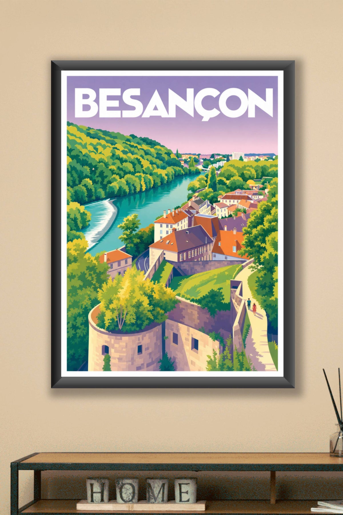 Affiche de Besançon, poster citadelle Vauban