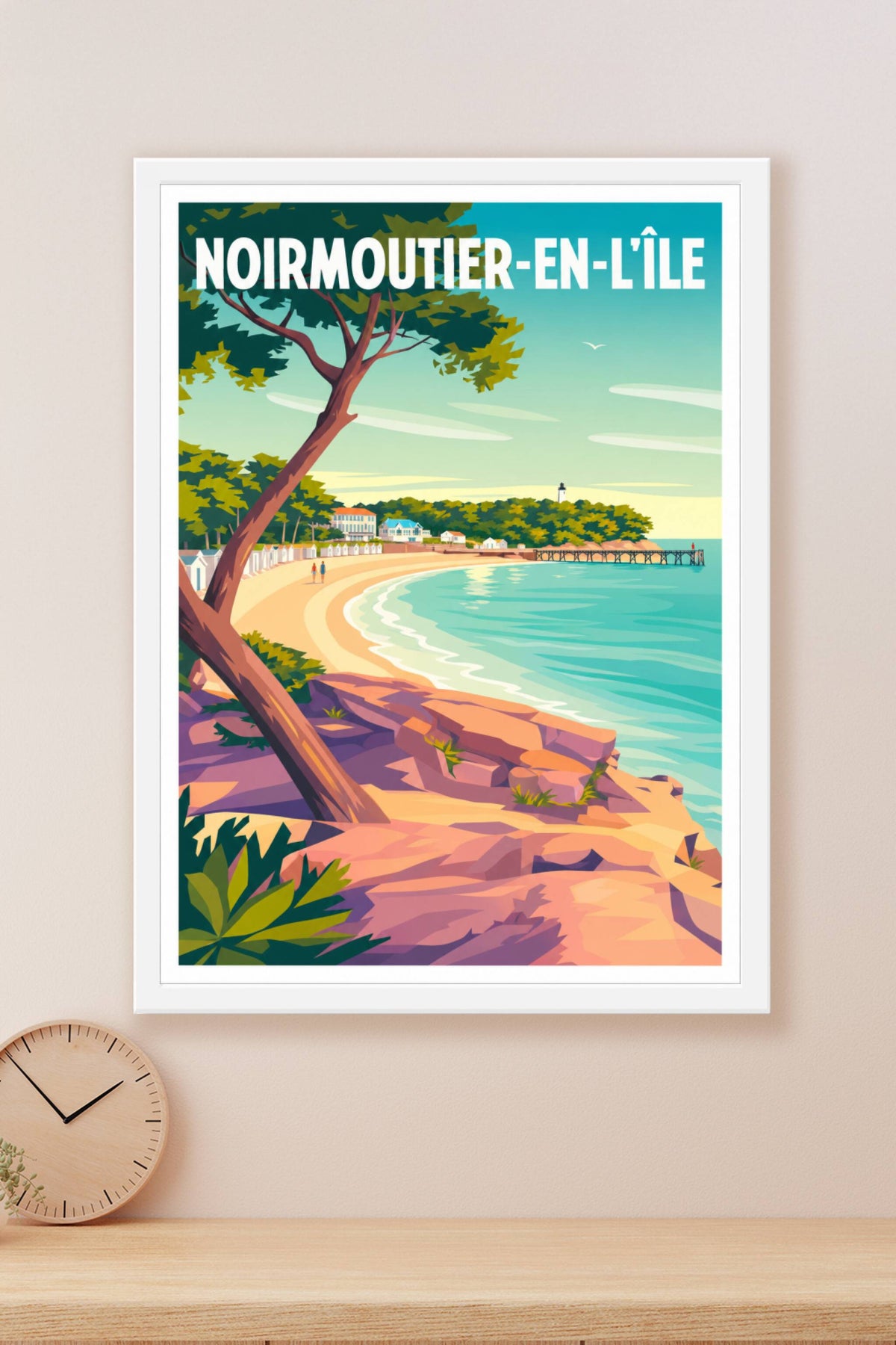 Affiche de Noirmoutier-en-l'Île, poster plage des Dames